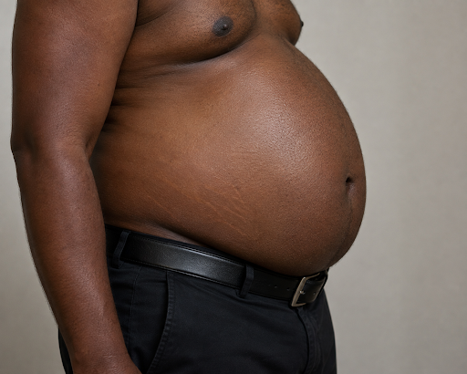 White Fat on stomach