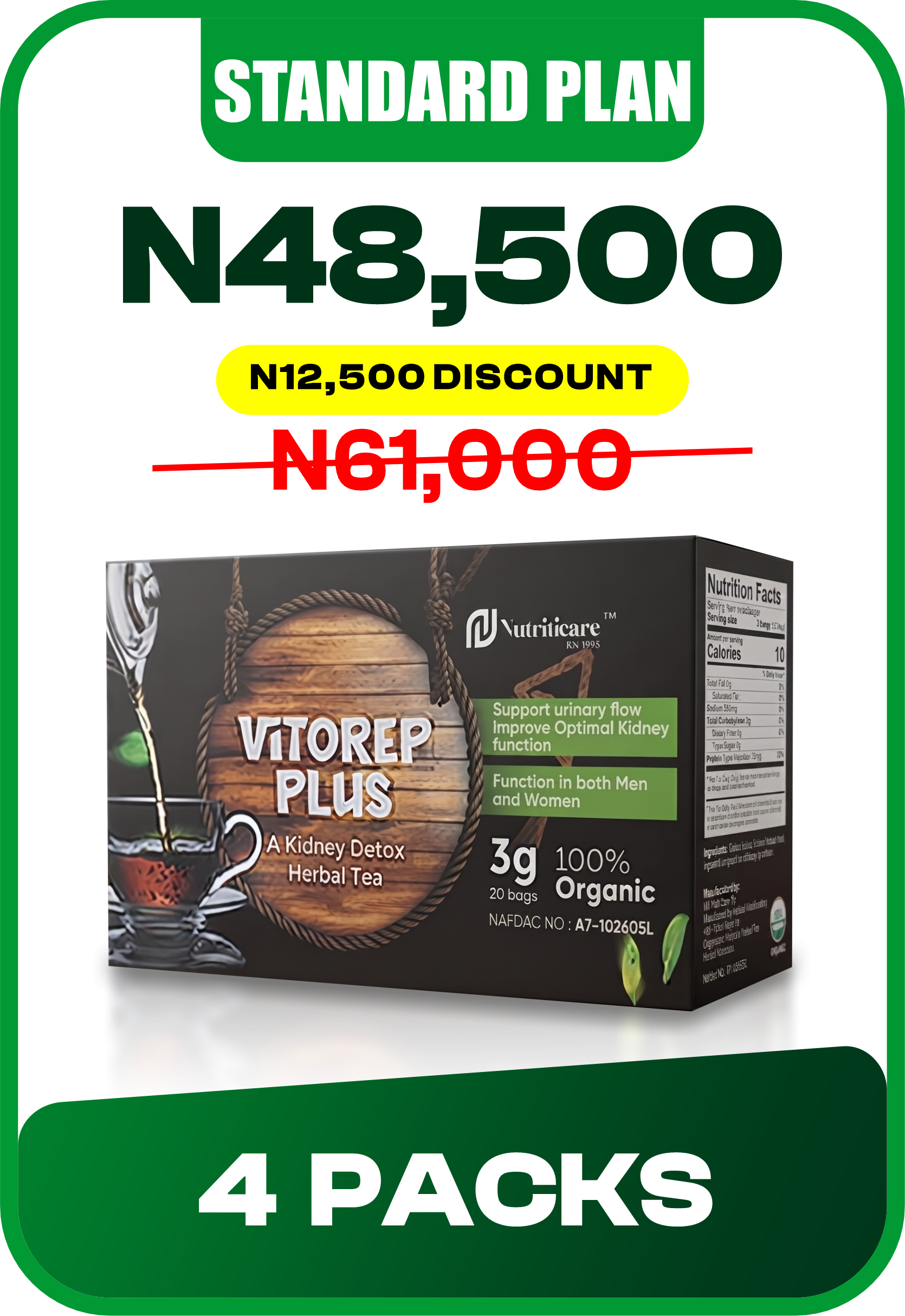 Vitorep Plus Premium Plan - 6 Packs