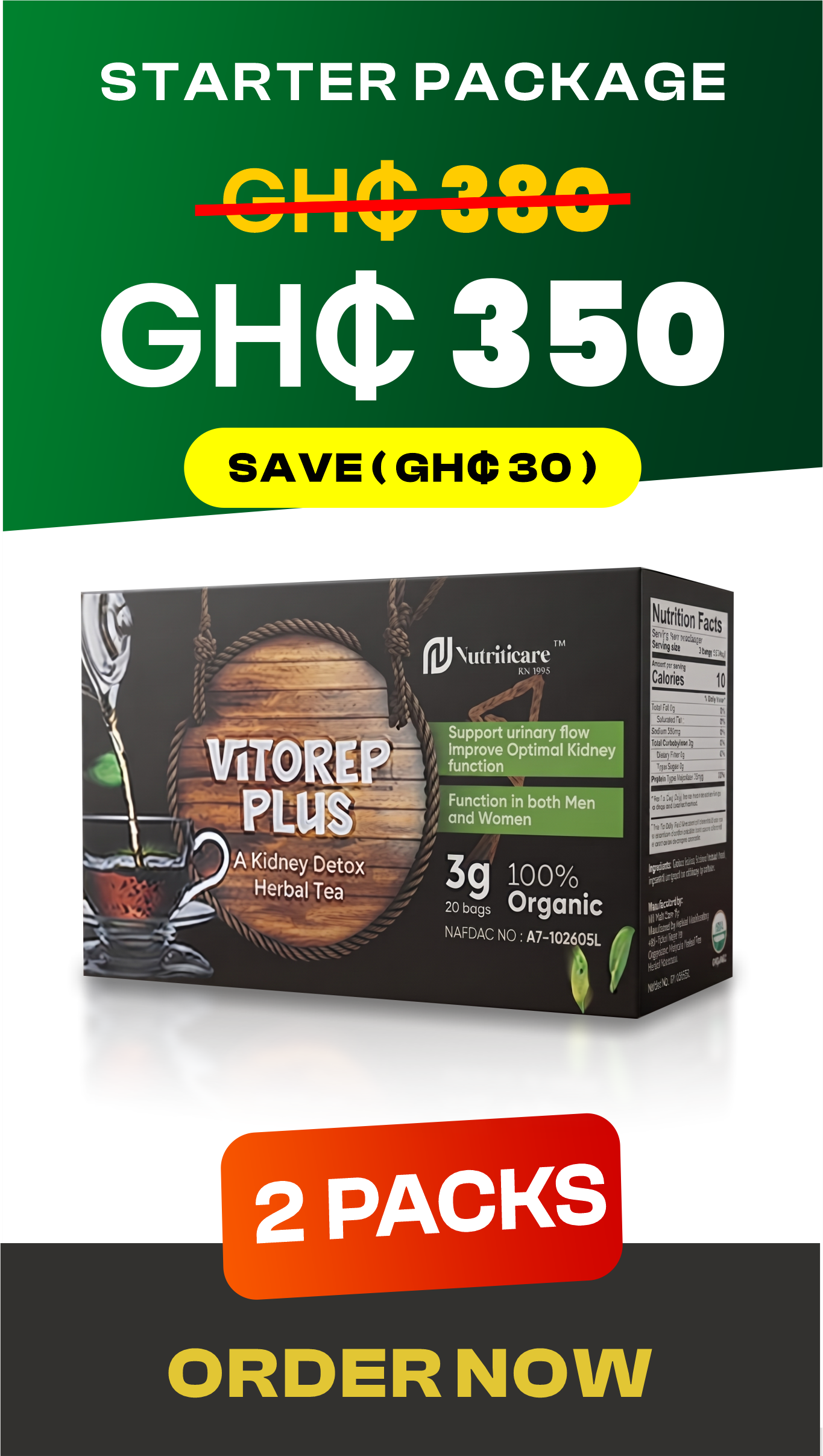Vitorep Plus Regular Plan - 2 Packs